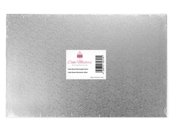 Cake-Masters Cakeboard rectangle 40x30cm silver individually in foil