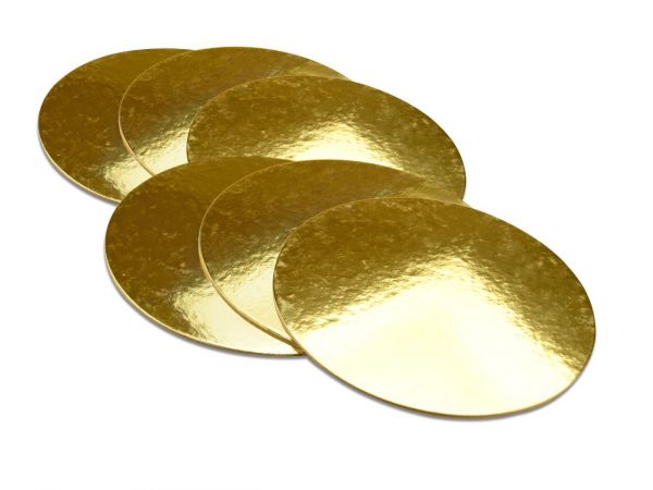 Cake-Masters Golden Plate 28cm gold shiny 5 pieces