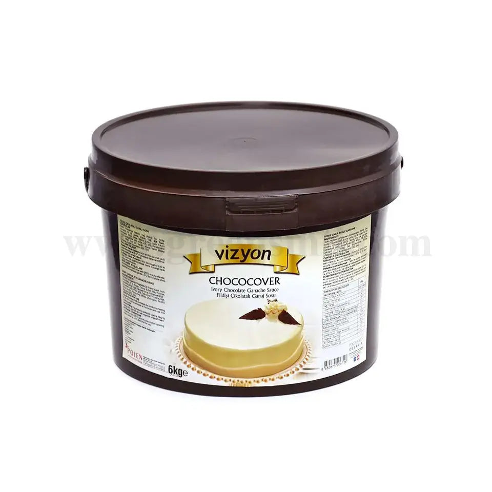 Vizyon Elfenbein-Schokoladen-Ganache-Sauce 6 kg