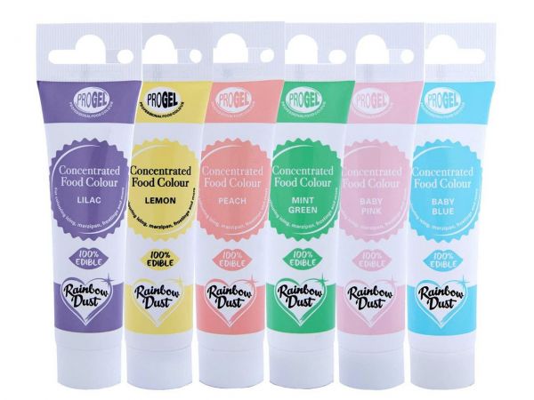 Rainbow Dust Gıda Boyası ProGel Çoklu Paket Pastel 6x25g