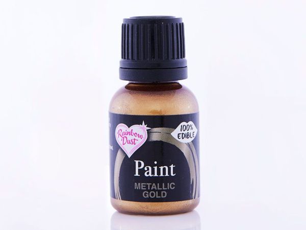Rainbow Dust Metallic-Lebensmittelfarbe Gold 25ml