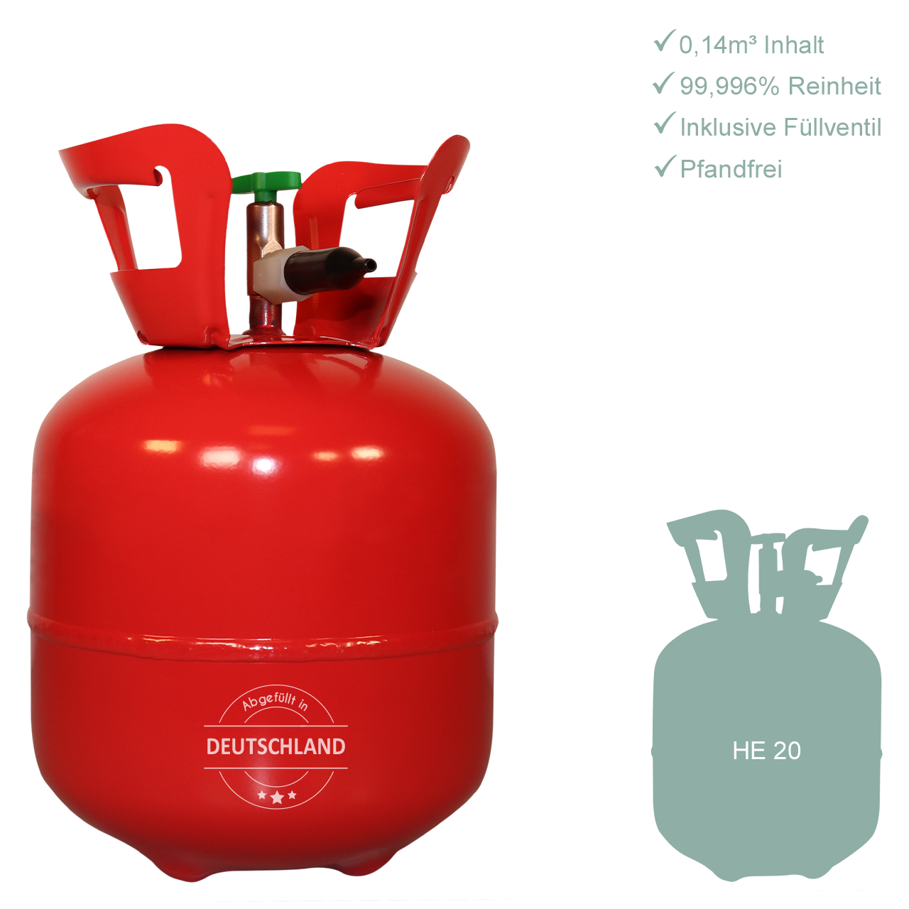 1 Helium container 20 - Helium for balloons - 0.14m³