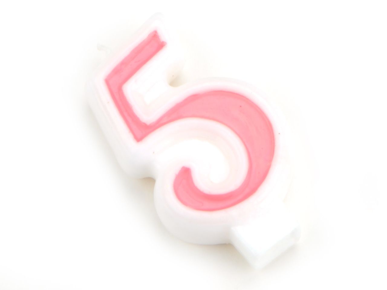 Pati-Versand pink number candle 5