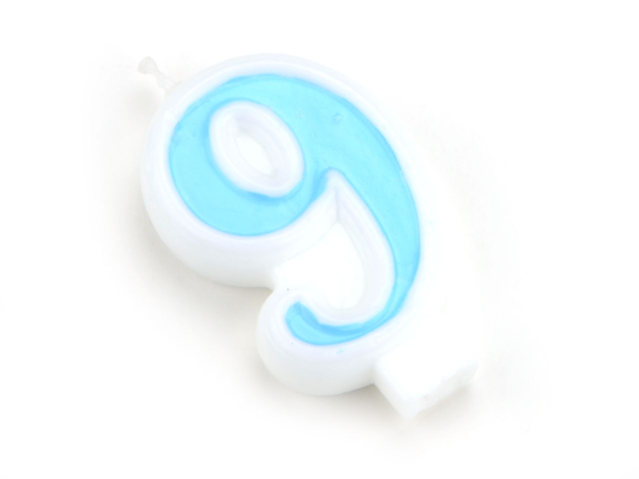 Pati-Versand number candle blue 9