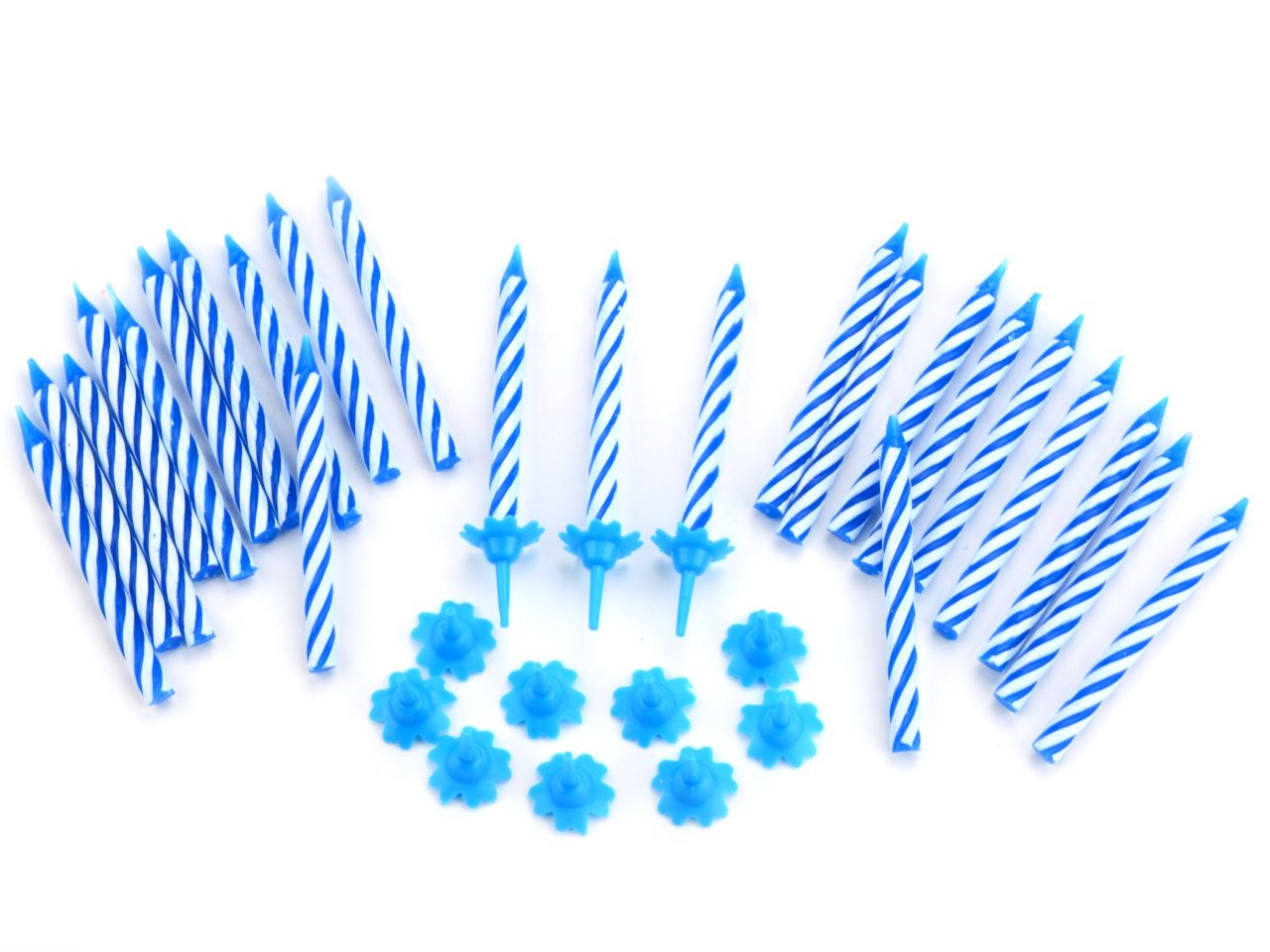 Pati-Versand blue candles, 24 pieces