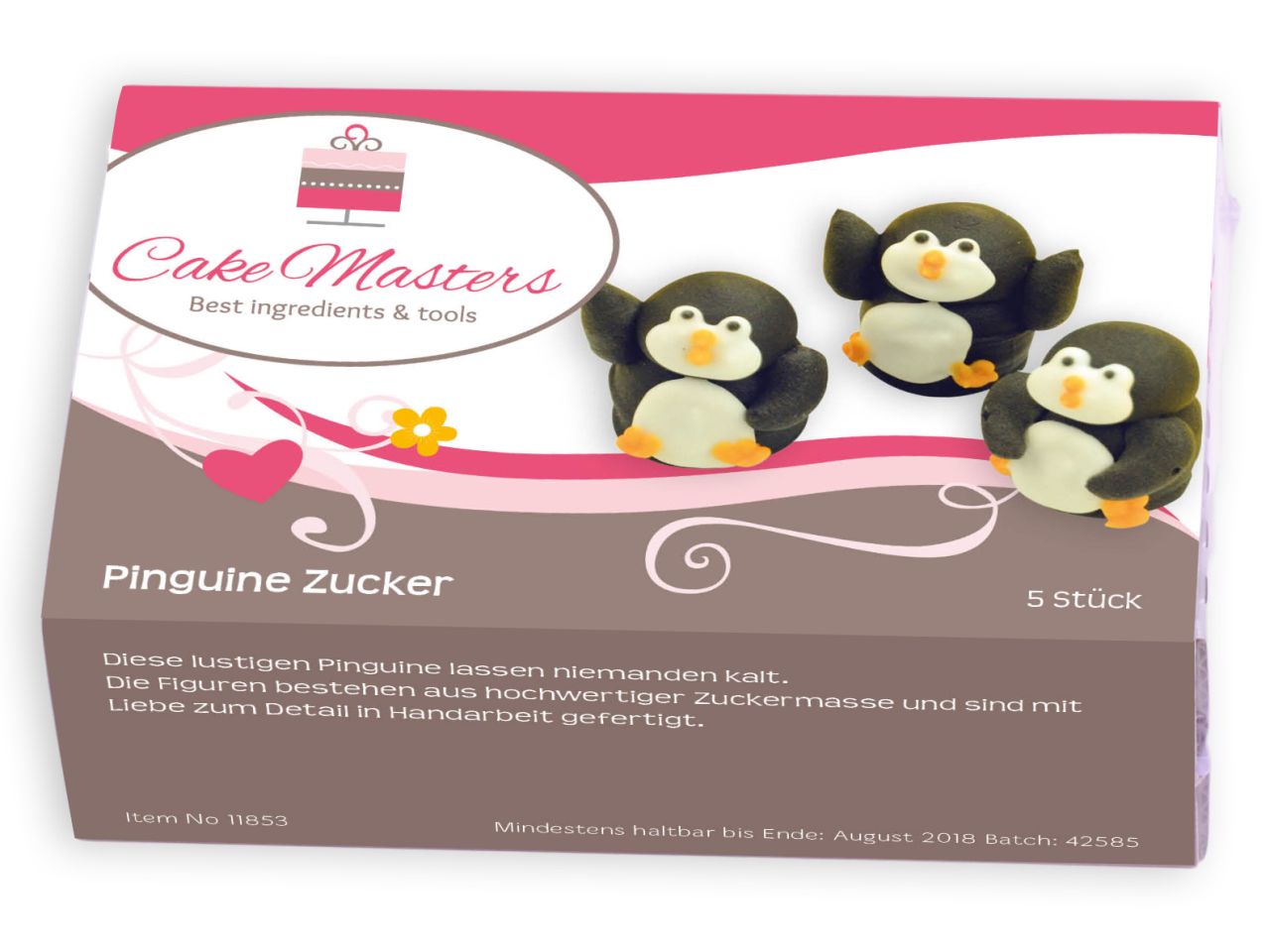 Cake-Masters Pinguine Zucker 5 Stück