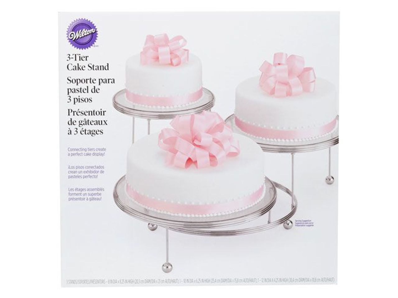 Wilton Etagere 3er mit kristallklaren Platten