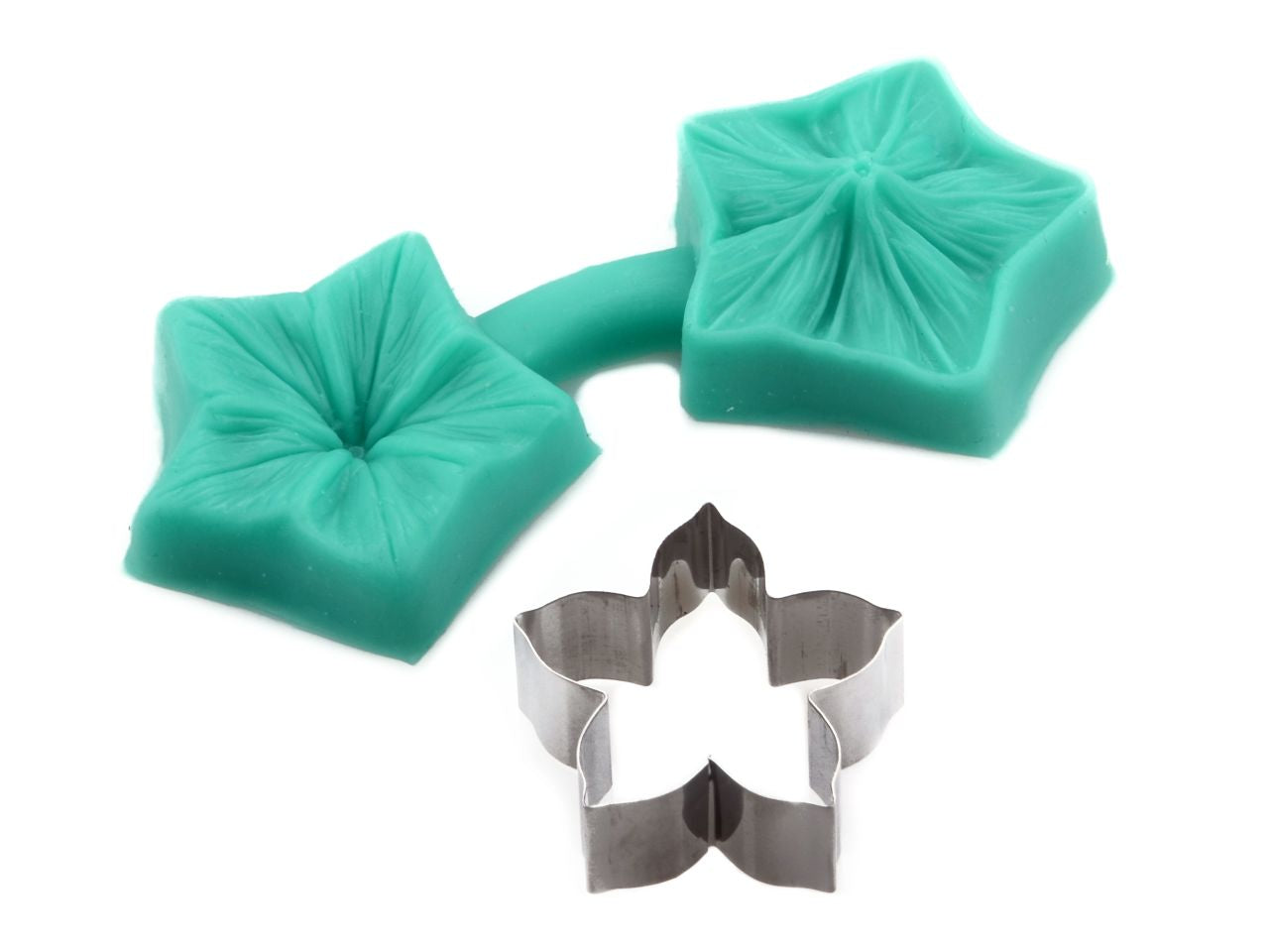 Cake-Masters silicone stamp with petunia cutter