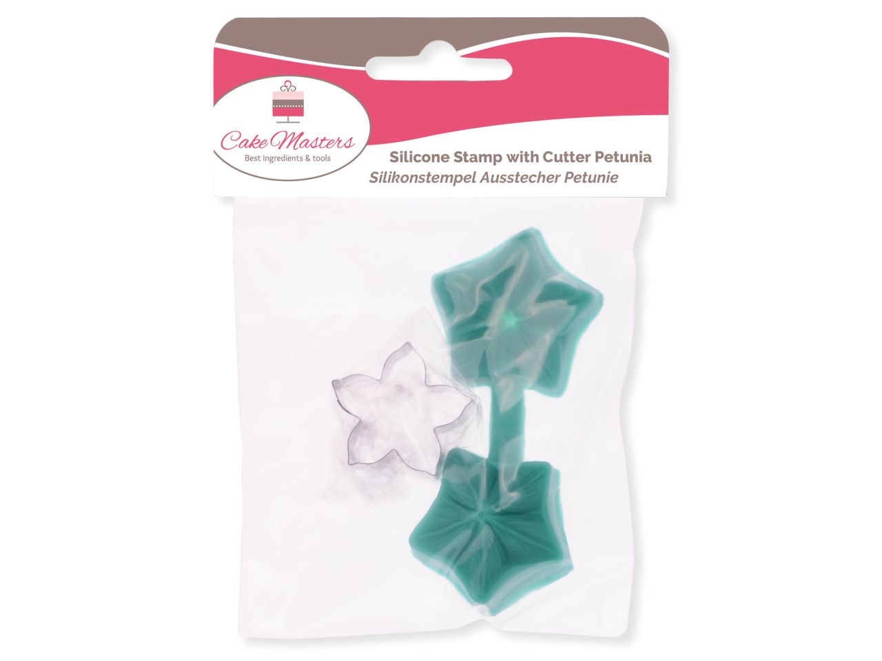 Cake-Masters silicone stamp with petunia cutter