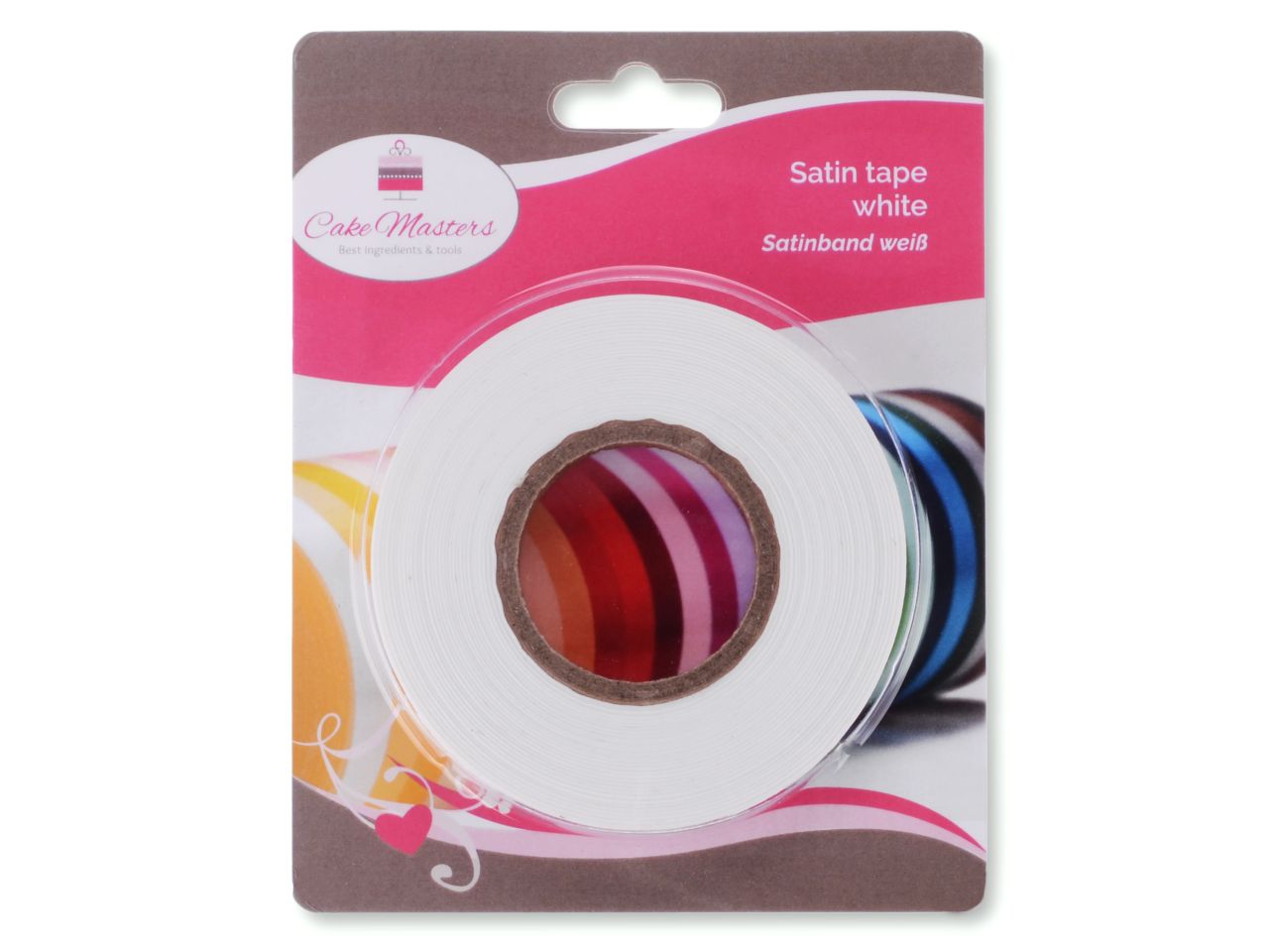 Cake-Masters Satinband weiß 14mm, 30 Meter