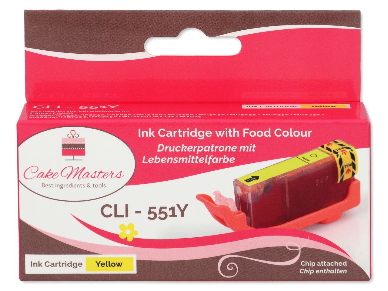 Cake-Masters cartridge yellow CLI-551Y