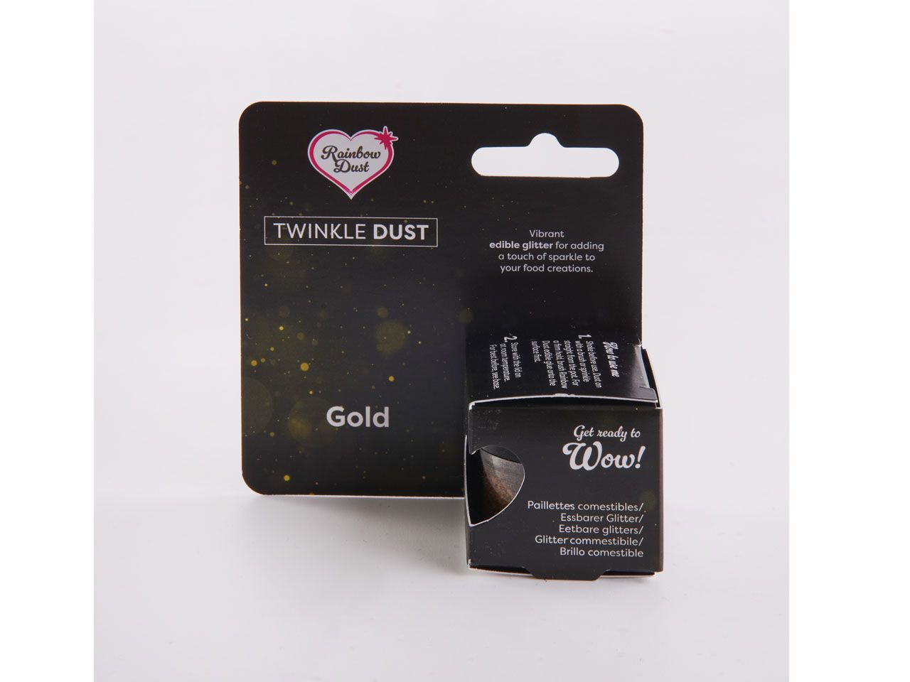 Rainbow Dust Glitzerpulver essbar Gold 5g