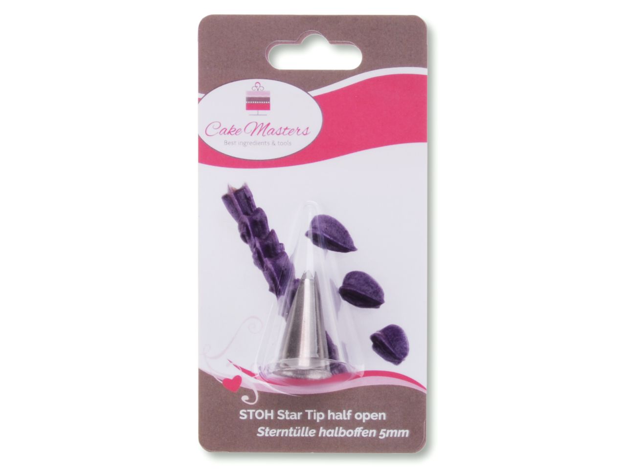 Cake-Masters yıldız başlığı yarı açık 5 mm