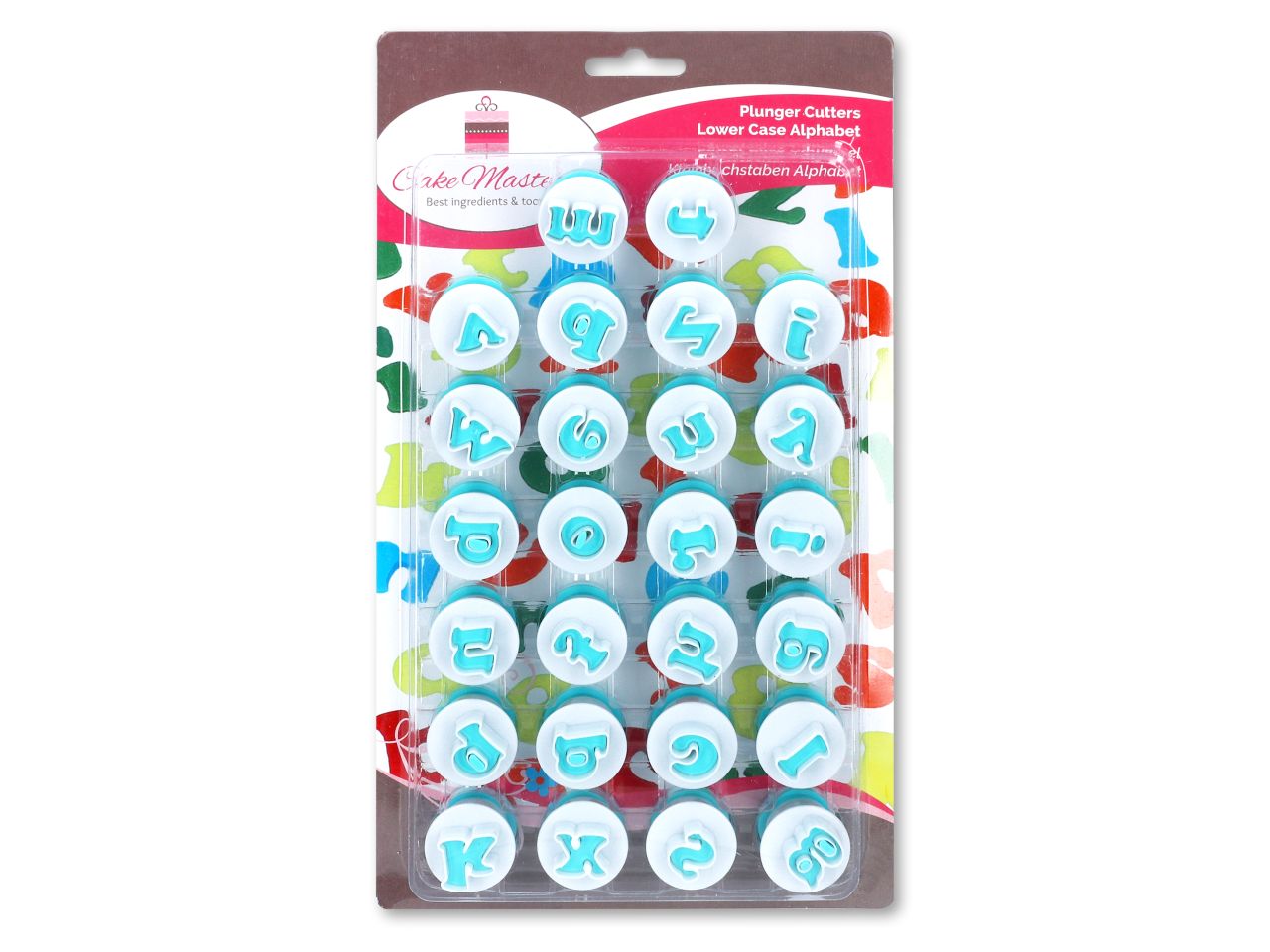 Cake-Masters Ausstecher + Stempel Kleinbuchstaben 26er