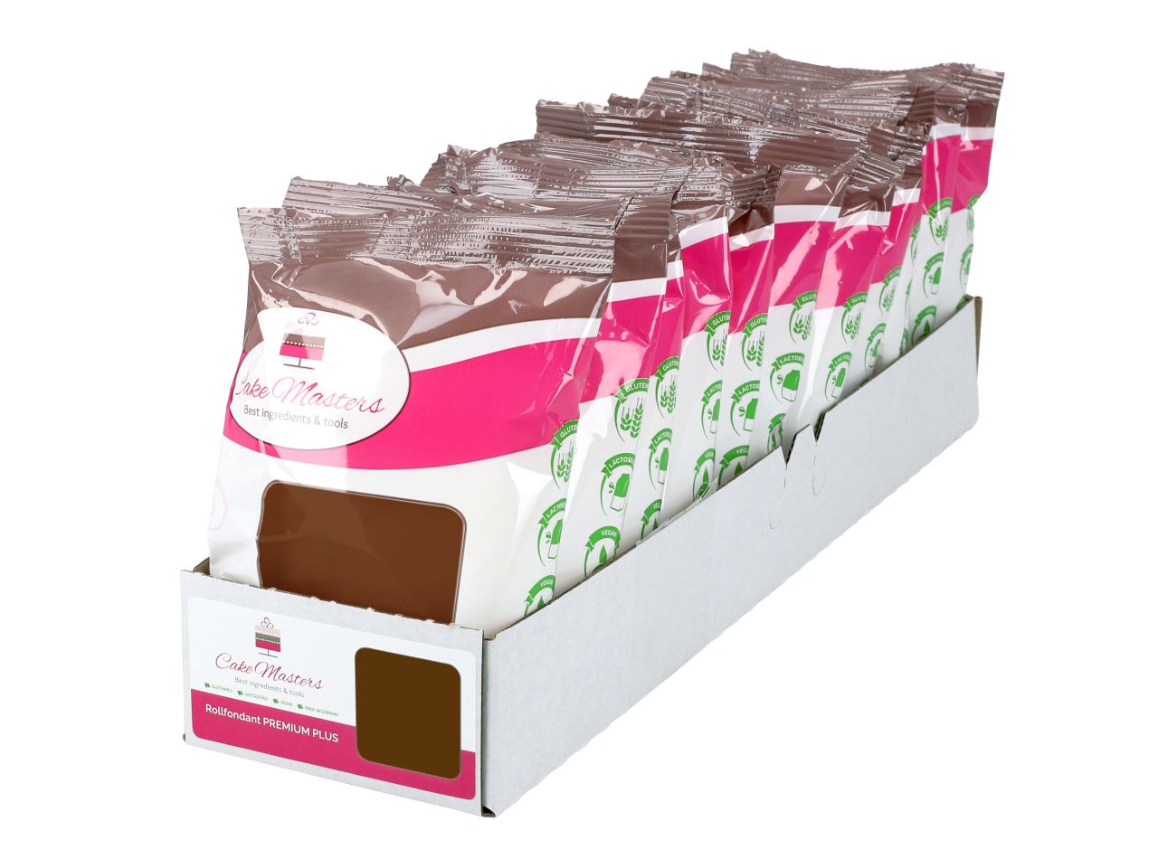 11x Cake-Masters Rolled Fondant PREMIUM PLUS chocolate brown 250g