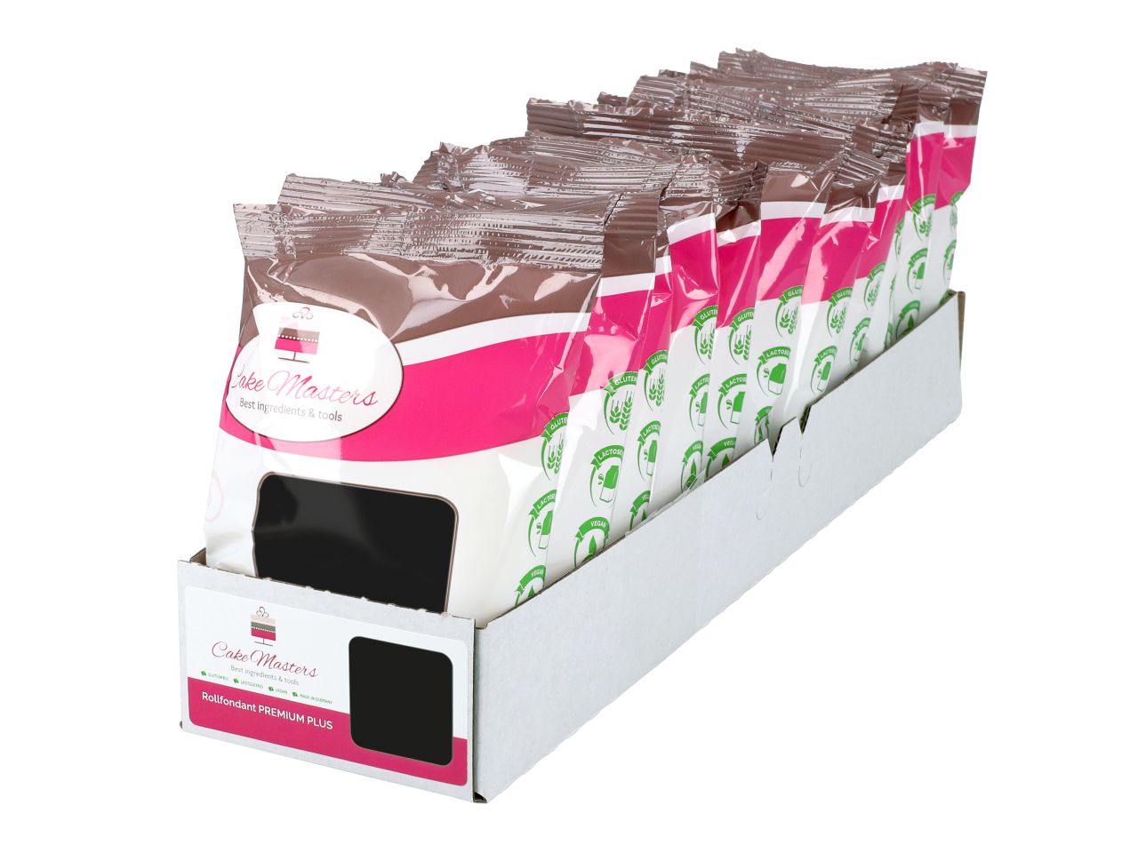 11x Cake-Masters roll fondant PREMIUM PLUS black 250g