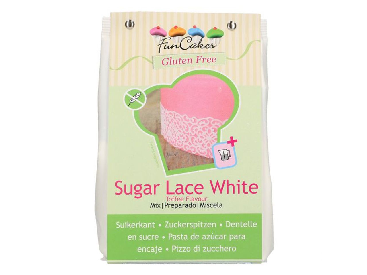 FunCakes Mix für Spitzendekor Weiß, glutenfrei 400g