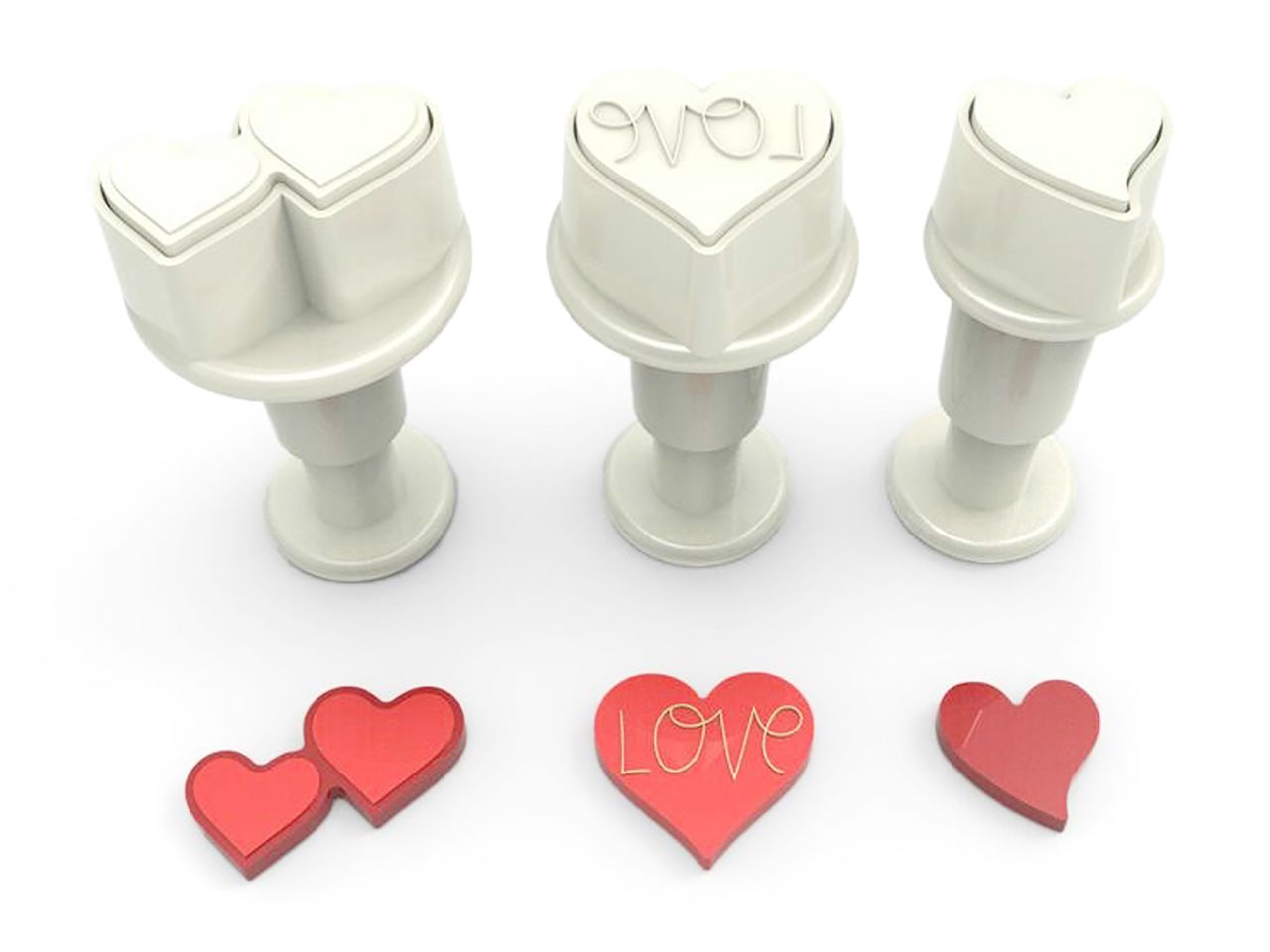 dekofee Stempelausstecher mini Herzchen Set