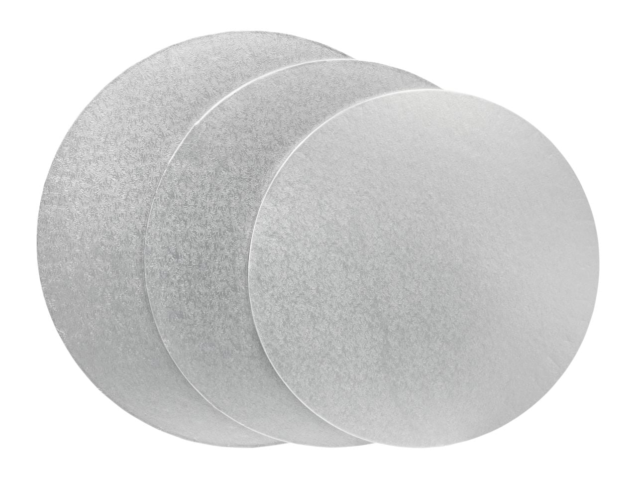 Cake-Masters Cakeboard rund 25cm silber 4mm einzeln in Folie