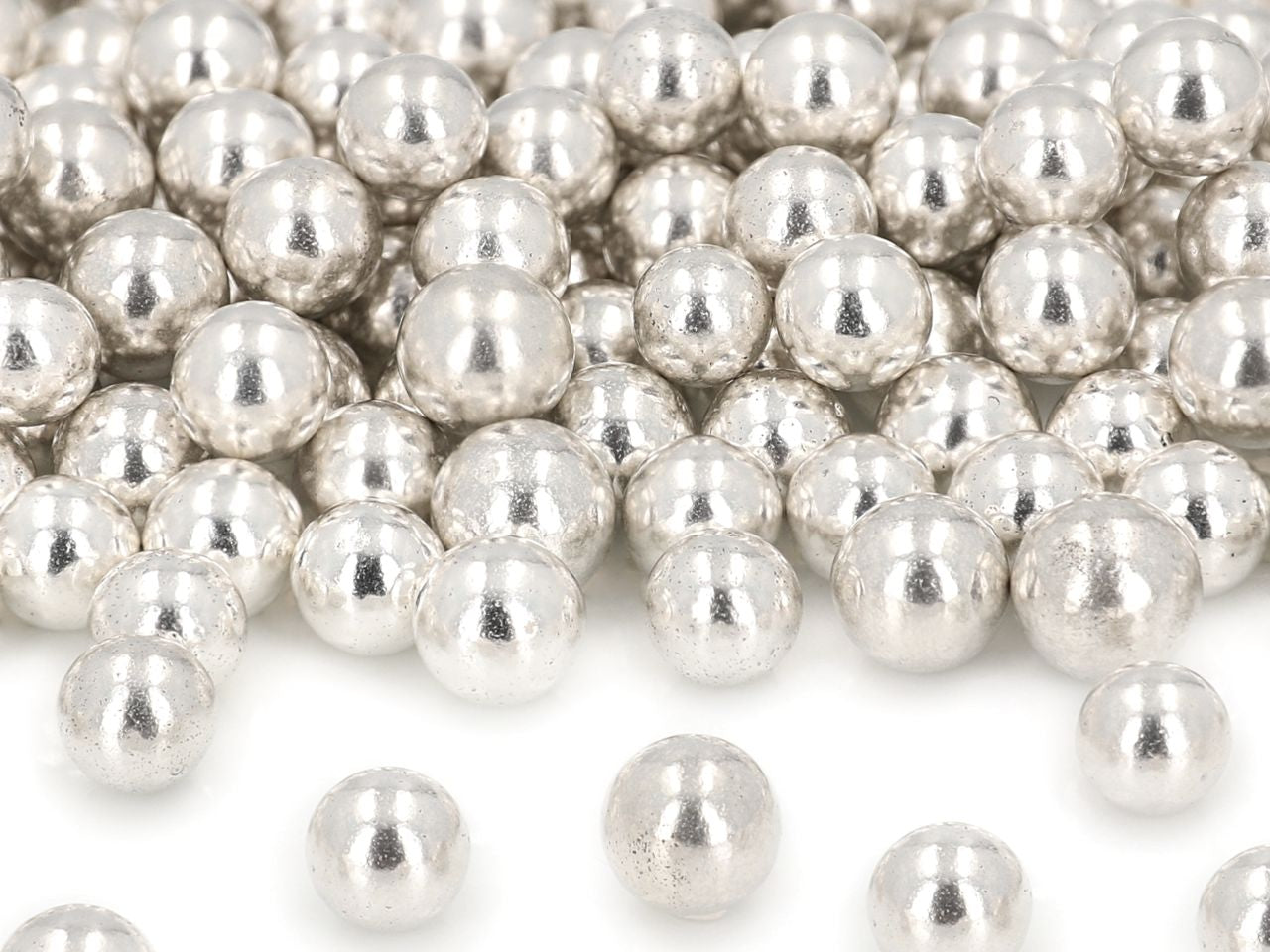 Cake-Masters Weiche Zuckerperlen silber 10mm 60g