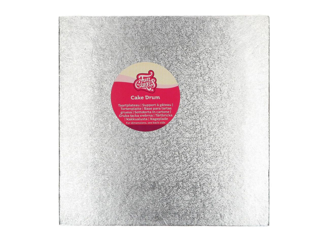 FunCakes Cakeboard silver, square 30.5cm