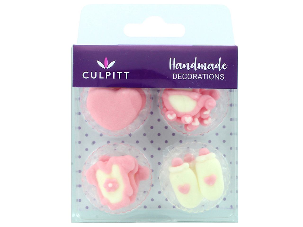 Culpitt Zuckerdekor Baby babypink 28mm 12 Stück