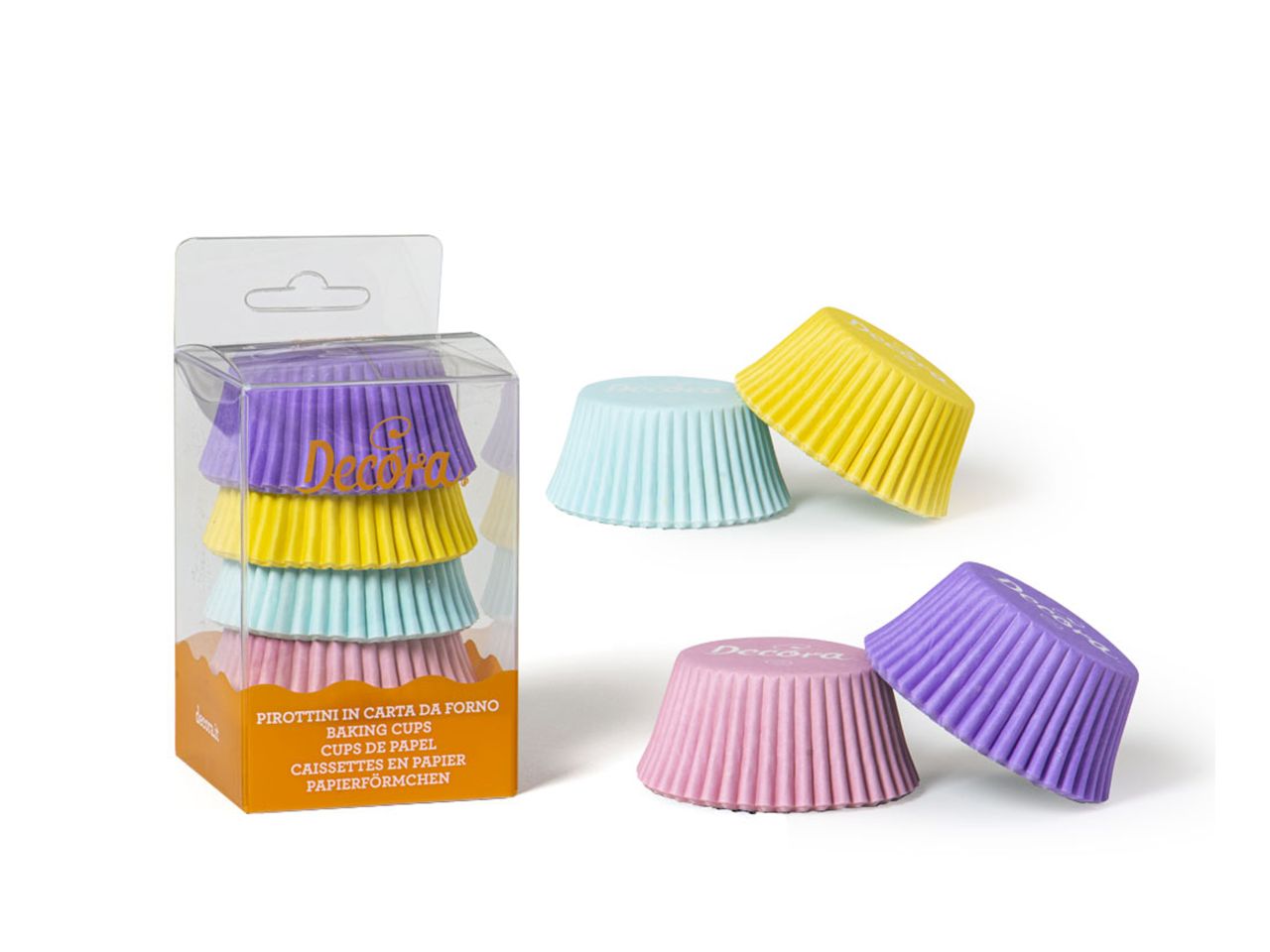 Decora pastel muffin cups, 75 pieces