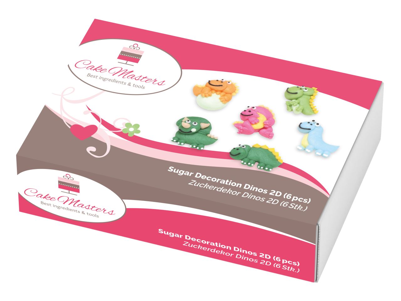 Cake-Masters Zuckerdekor Dinos 2D 3x3cm 6 Stück