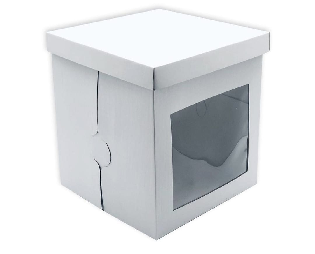 Cake box Classic White white lid 31x31x30cm