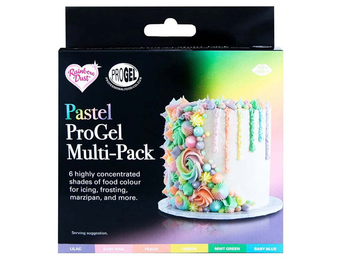 Rainbow Dust Gıda Boyası ProGel Çoklu Paket Pastel 6x25g