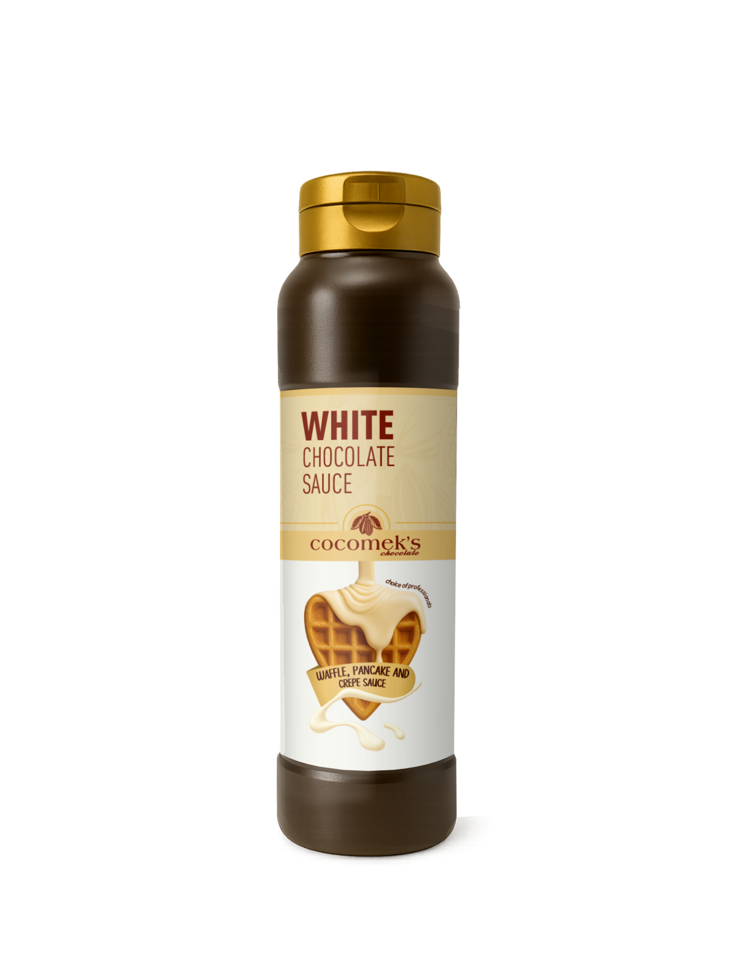 Cocomeks Weiße Schokoladensauce für Waffeln, Crêpes und Pancakes 1 kg