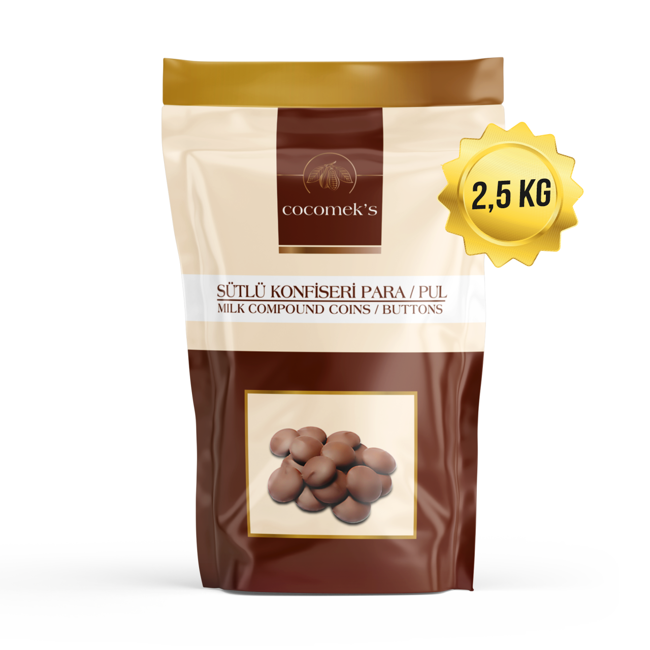 Cocomeks Milchschokolade Money Flake 2,5 kg