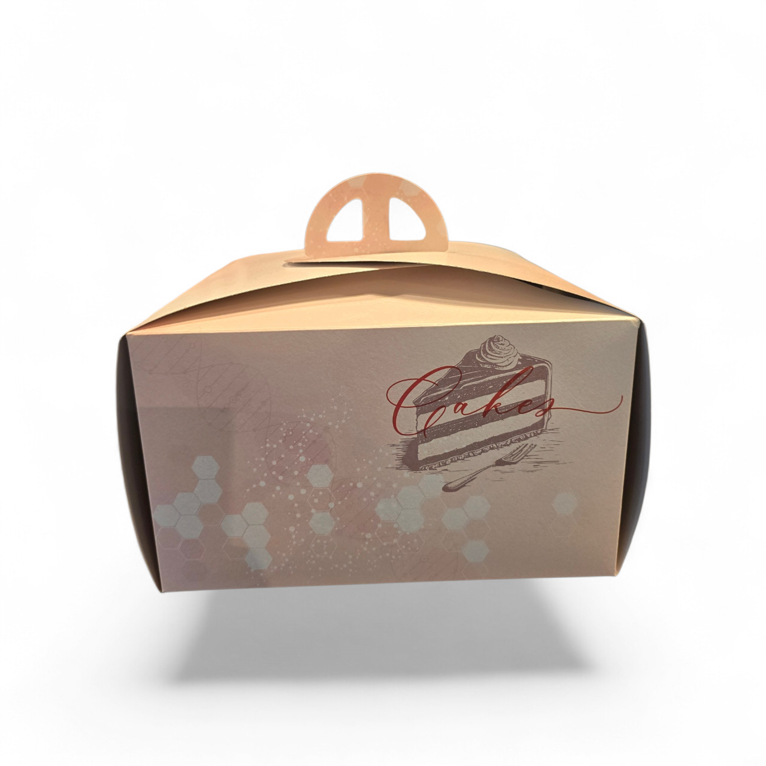 50 x Torten karton mit Griff - 21 x 21 x 15 cm (Cakes)