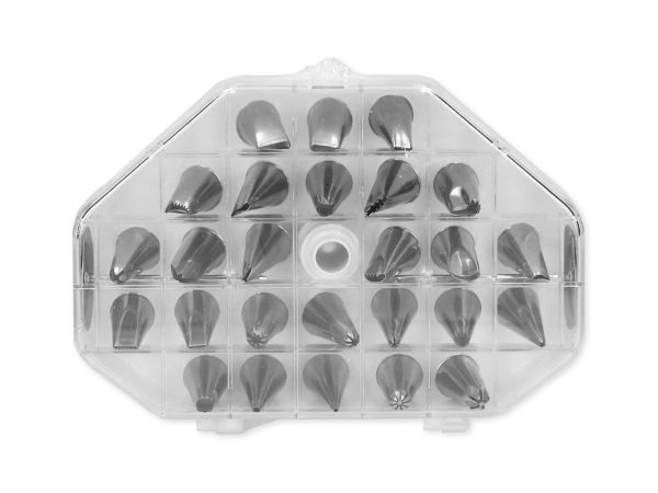 Cake-Masters piping nozzle set 26 pieces.