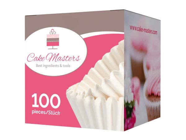 Cake-Masters Pralinenkapseln 25mm weiß 100 Stück