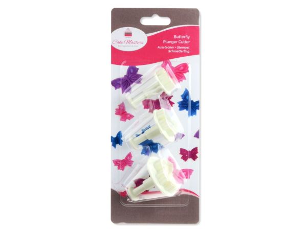 Cake-Masters Cookie Cutter + Stamp Butterfly 3pcs