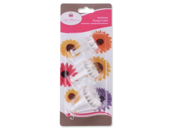 Cake-Masters Cookie Cutter + Stamp Sunflower 3-Pack