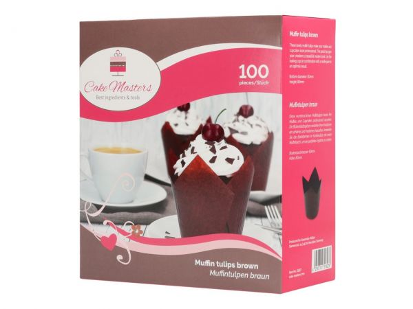 Cake-Masters Muffintulpen braun 100 Stück