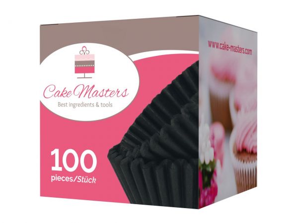 Cake-Masters praline capsules 25mm black 100 pieces