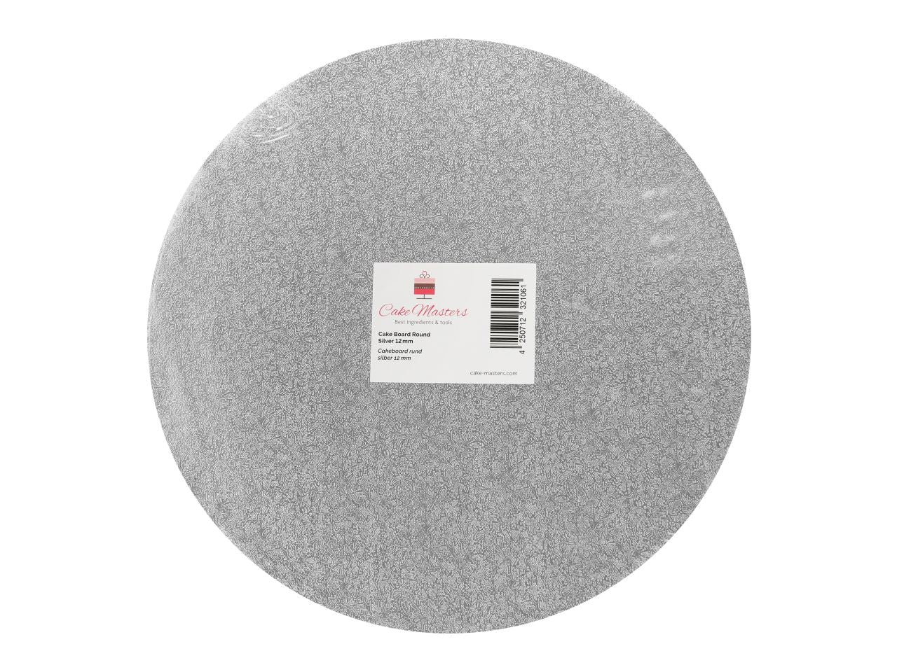 Cake-Masters Cakeboard round 15cm silver individually in foil