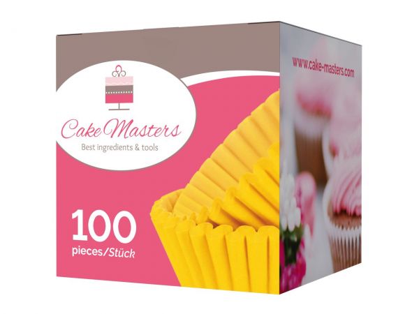 Cake-Masters praline capsules 25mm yellow 100 pieces