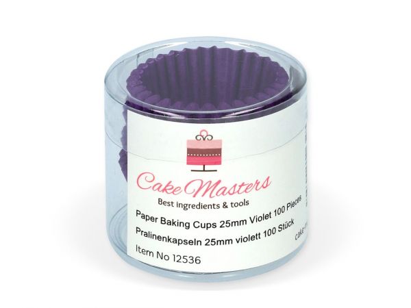 Cake-Masters praline capsules 25mm violet 100 pieces