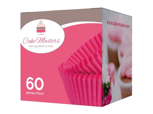 Cake-Masters muffin kapsülleri 50mm pembe 60 adet