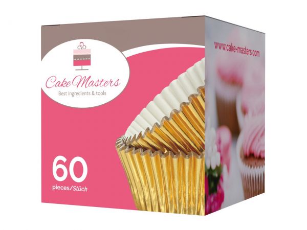 Cake-Masters muffin kapsülleri 50mm alüminyum altın 60 adet