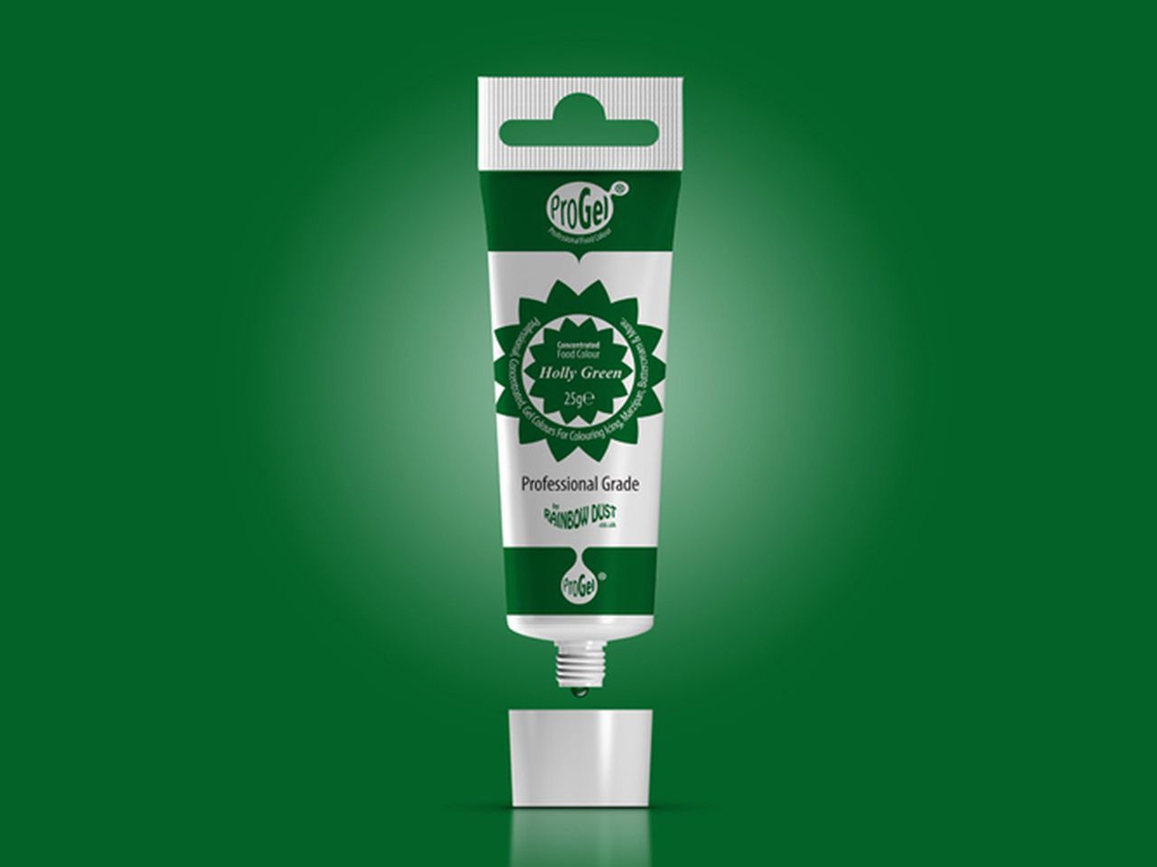 Gökkuşağı Tozu gıda boyası ProGel Holly Green 25g