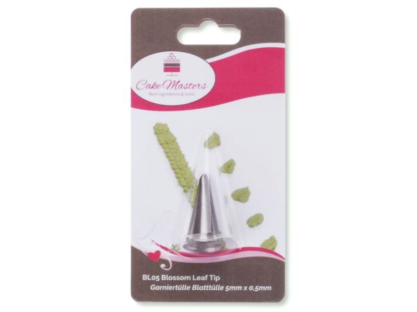 Cake-Masters garnishing nozzle leaf nozzle 5mm x 0.5mm