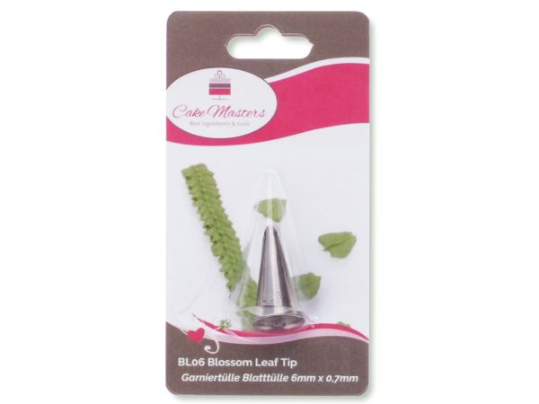 Cake-Masters garnishing nozzle leaf nozzle 6mm x 0.7mm