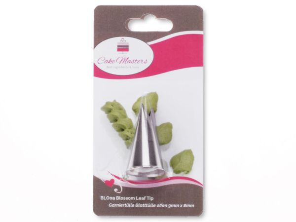 Cake-Masters süsleme başlığı yaprak başlığı açık 9 mm x 8 mm