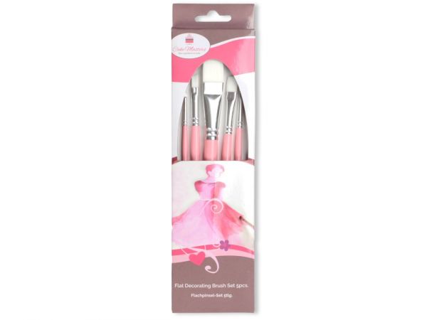 Cake-Masters flat brush set 5 pieces.