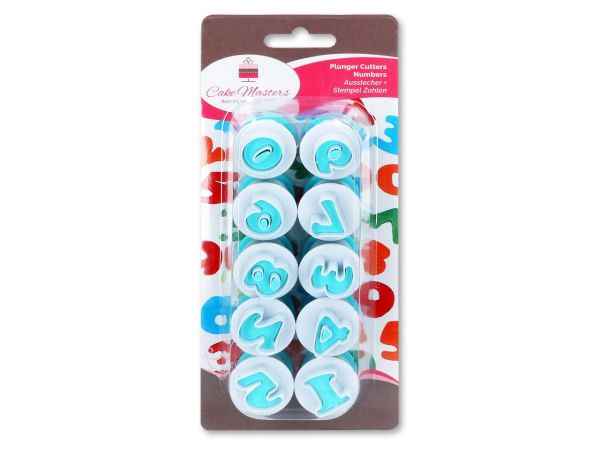 Cake-Masters Ausstecher + Stempel Zahlen 10er